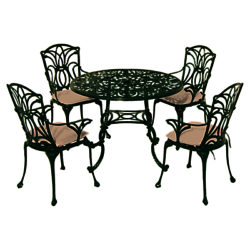 LG Outdoor Norfolk 4 Seater Outdoor Dining Set Green